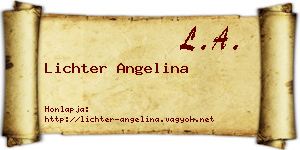 Lichter Angelina névjegykártya
